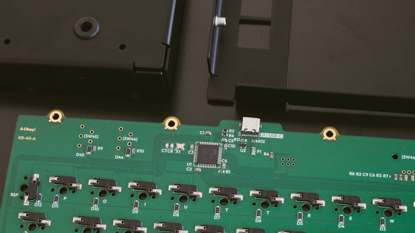 Close-up of detail on circuit board